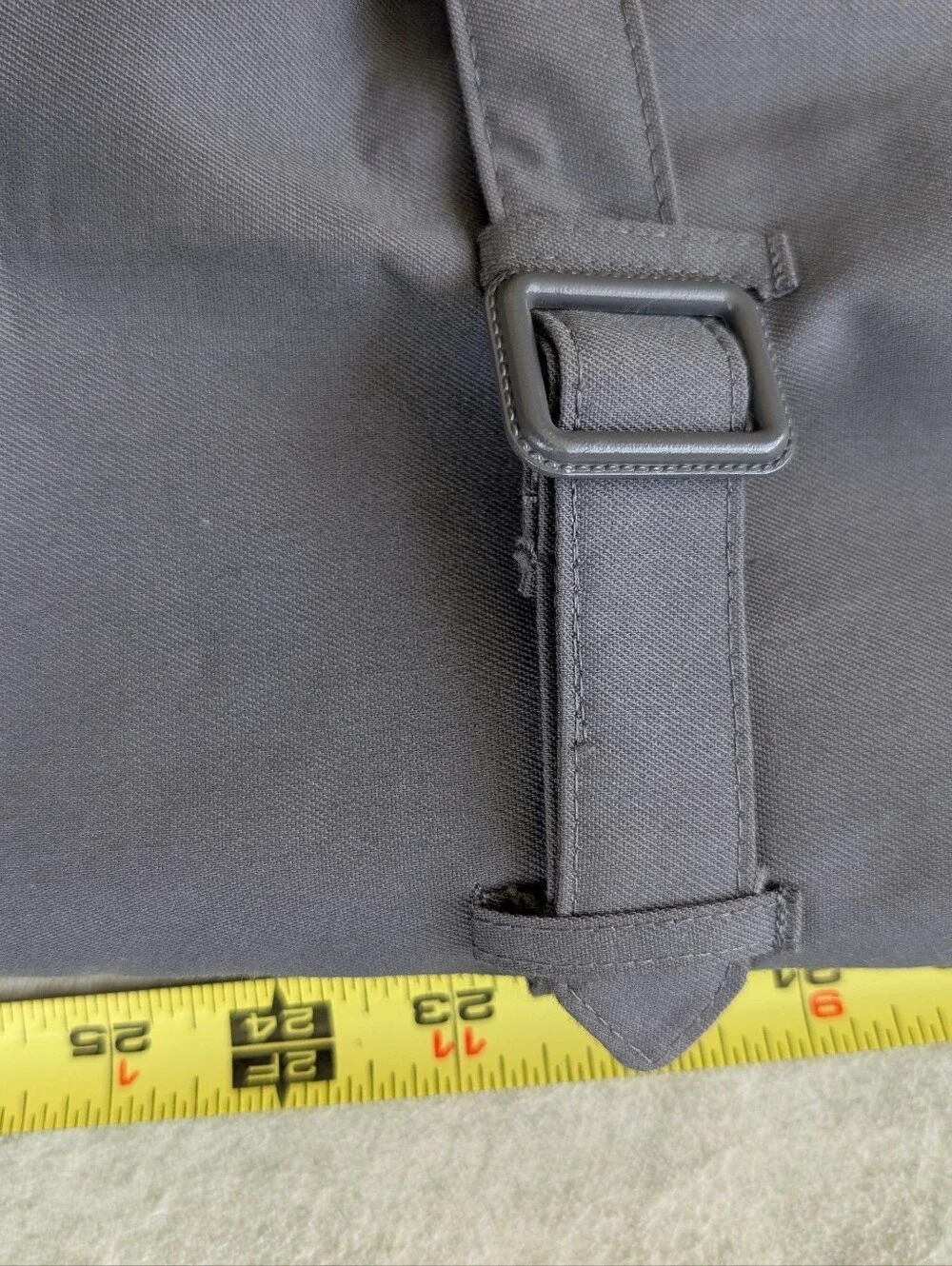 Vintage Christian Dior Monsieur Trench Coat Gray 42R Wool Liner Double Breasted